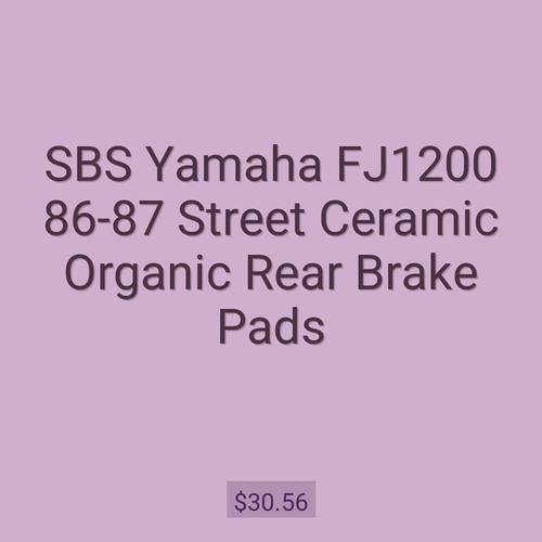 SBS Yamaha FJ1200 86-87 Street Ceramic Organic Rear Brake Pads