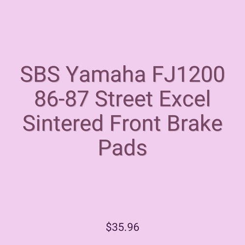 SBS Yamaha FJ1200 86-87 Street Excel Sintered Front Brake Pads