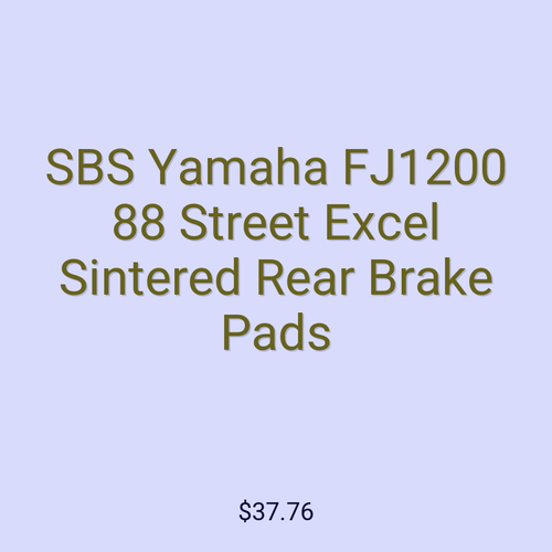 SBS Yamaha FJ1200 88 Street Excel Sintered Rear Brake Pads