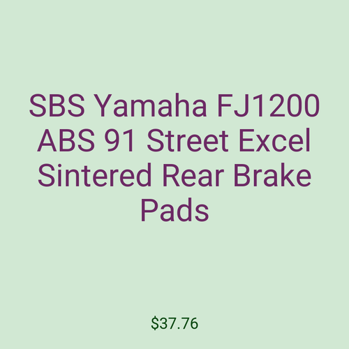 SBS Yamaha FJ1200 ABS 91 Street Excel Sintered Rear Brake Pads