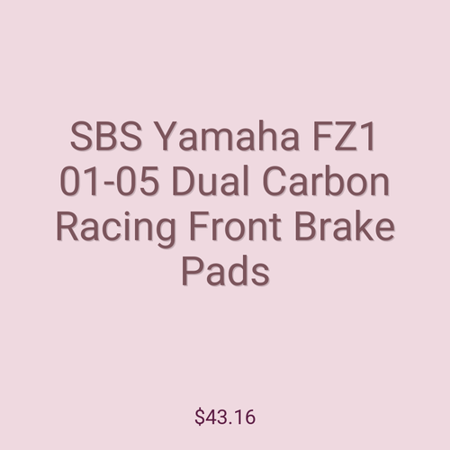 SBS Yamaha FZ1 01-05 Dual Carbon Racing Front Brake Pads