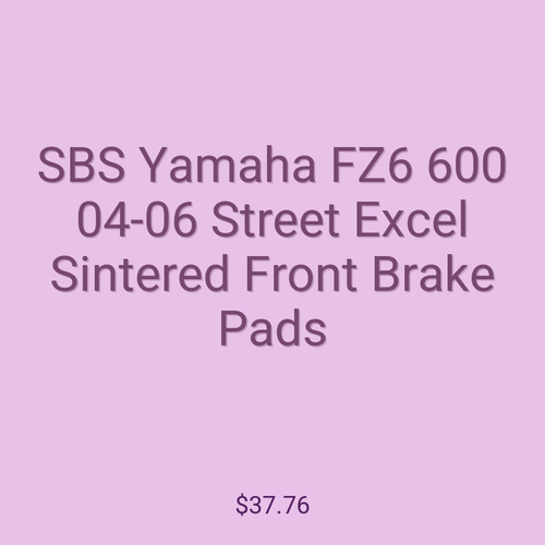 SBS Yamaha FZ6 600 04-06 Street Excel Sintered Front Brake Pads