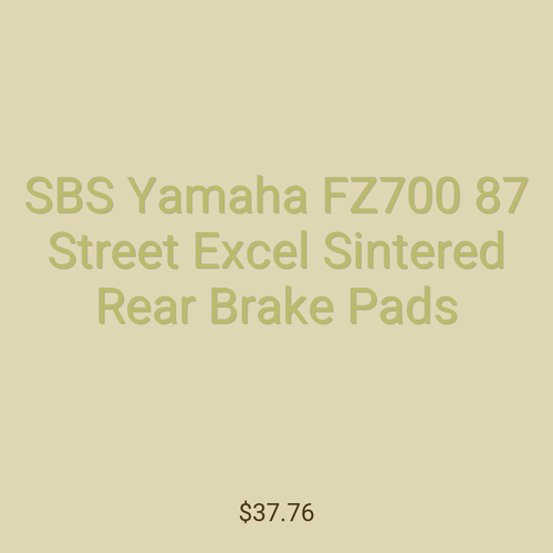 SBS Yamaha FZ700 87 Street Excel Sintered Rear Brake Pads