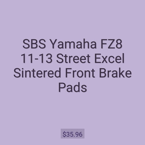 SBS Yamaha FZ8 11-13 Street Excel Sintered Front Brake Pads