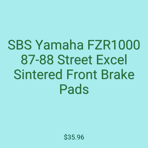 SBS Yamaha FZR1000 87-88 Street Excel Sintered Front Brake Pads