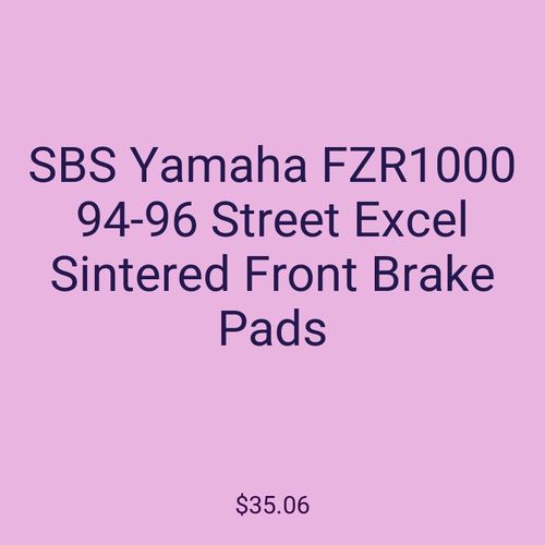 SBS Yamaha FZR1000 94-96 Street Excel Sintered Front Brake Pads