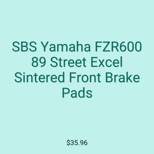SBS Yamaha FZR600 89 Street Excel Sintered Front Brake Pads