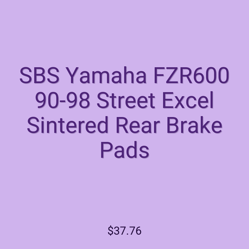 SBS Yamaha FZR600 90-98 Street Excel Sintered Rear Brake Pads