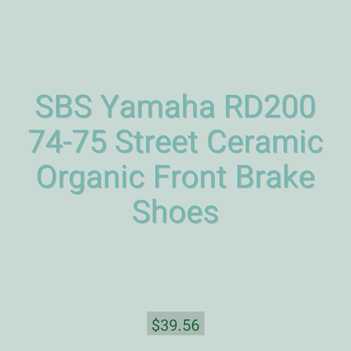 SBS Yamaha RD200 74-75 Street Ceramic Organic Front Brake Shoes