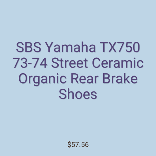 SBS Yamaha TX750 73-74 Street Ceramic Organic Rear Brake Shoes