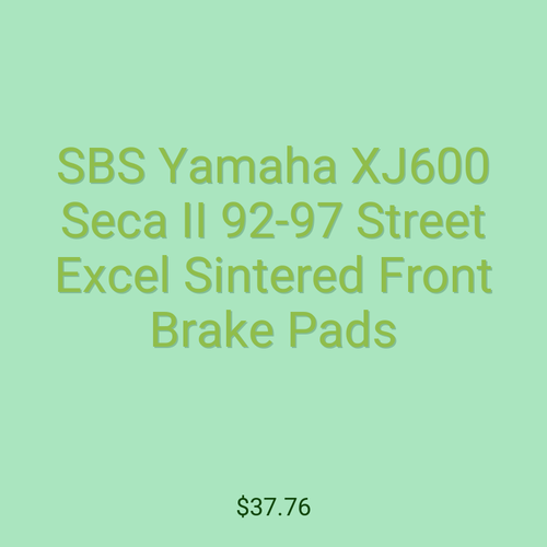 SBS Yamaha XJ600 Seca II 92-97 Street Excel Sintered Front Brake Pads