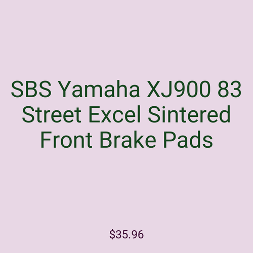 SBS Yamaha XJ900 83 Street Excel Sintered Front Brake Pads
