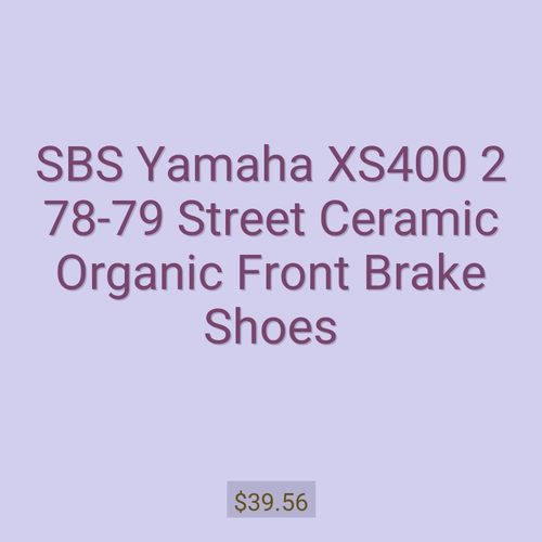 SBS Yamaha XS400 2 78-79 Street Ceramic Organic Front Brake Shoes