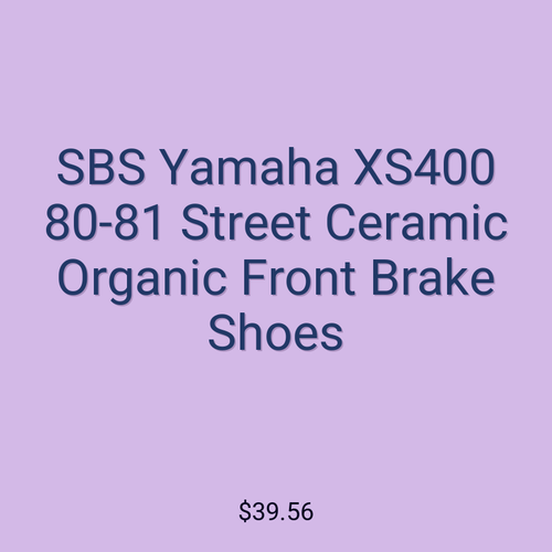 SBS Yamaha XS400 80-81 Street Ceramic Organic Front Brake Shoes