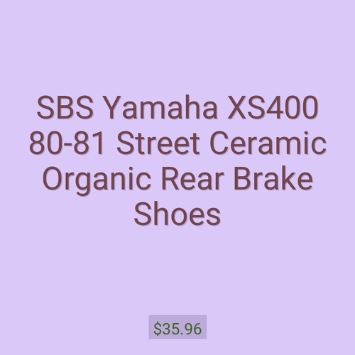 SBS Yamaha XS400 80-81 Street Ceramic Organic Rear Brake Shoes