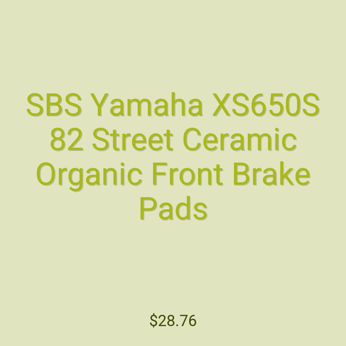 SBS Yamaha XS650S 82 Street Ceramic Organic Front Brake Pads