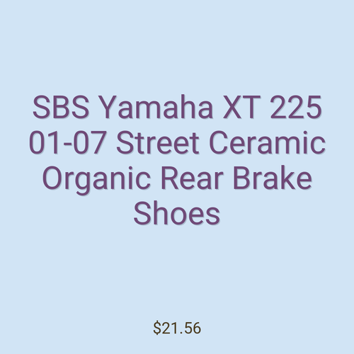 SBS Yamaha XT 225 01-07 Street Ceramic Organic Rear Brake Shoes