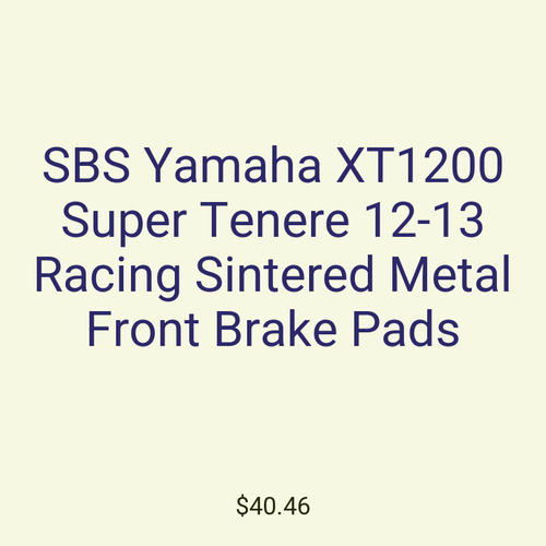 SBS Yamaha XT1200 Super Tenere 12-13 Racing Sintered Metal Front Brake Pads