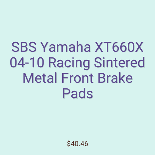 SBS Yamaha XT660X 04-10 Racing Sintered Metal Front Brake Pads