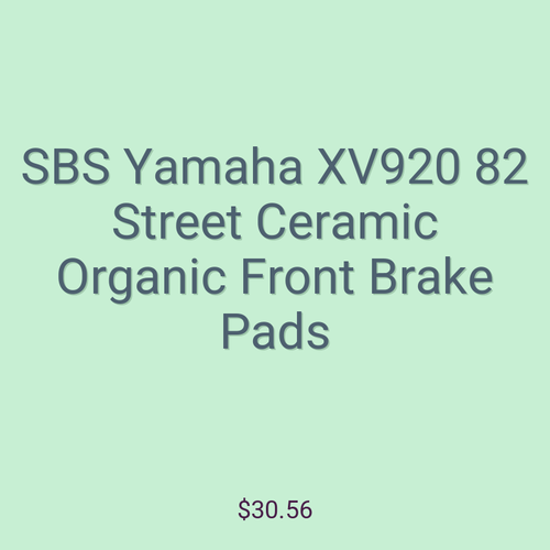 SBS Yamaha XV920 82 Street Ceramic Organic Front Brake Pads
