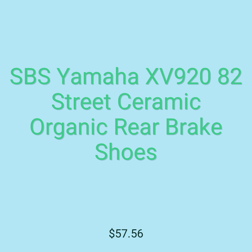 SBS Yamaha XV920 82 Street Ceramic Organic Rear Brake Shoes