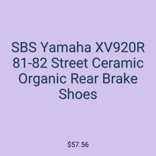 SBS Yamaha XV920R 81-82 Street Ceramic Organic Rear Brake Shoes