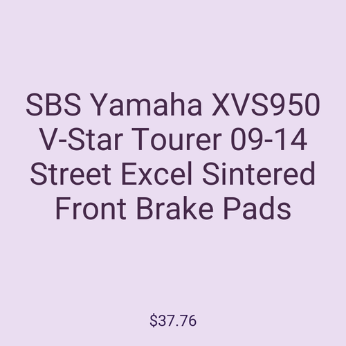 SBS Yamaha XVS950 V-Star Tourer 09-14 Street Excel Sintered Front Brake Pads