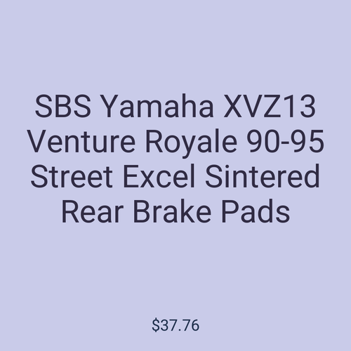 SBS Yamaha XVZ13 Venture Royale 90-95 Street Excel Sintered Rear Brake Pads