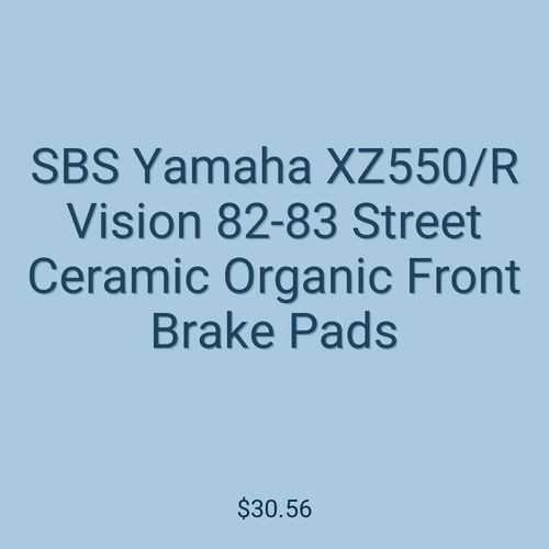 SBS Yamaha XZ550/R Vision 82-83 Street Ceramic Organic Front Brake Pads