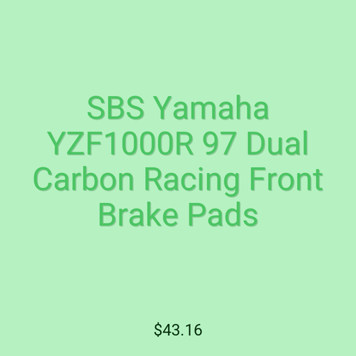 SBS Yamaha YZF1000R 97 Dual Carbon Racing Front Brake Pads