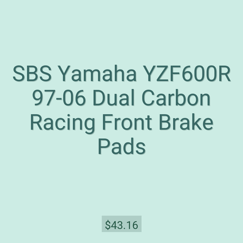 SBS Yamaha YZF600R 97-06 Dual Carbon Racing Front Brake Pads