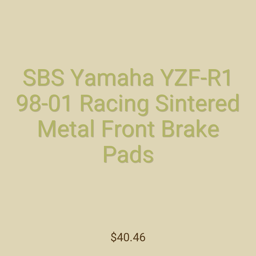 SBS Yamaha YZF-R1 98-01 Racing Sintered Metal Front Brake Pads