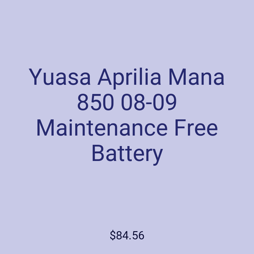 Yuasa Aprilia Mana 850 08-09 Maintenance Free Battery