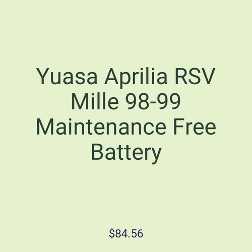 Yuasa Aprilia RSV Mille 98-99 Maintenance Free Battery