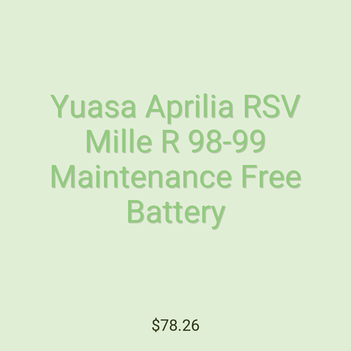 Yuasa Aprilia RSV Mille R 98-99 Maintenance Free Battery