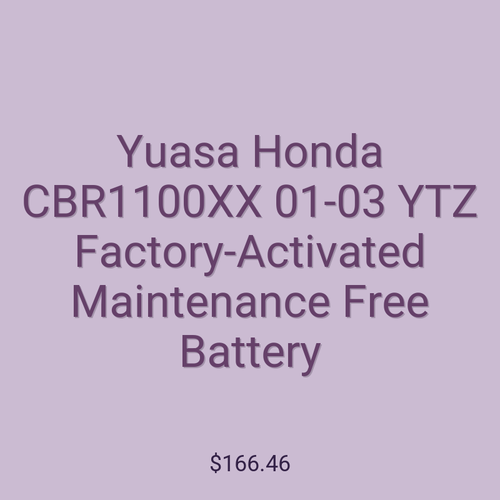 Yuasa Honda CBR1100XX 01-03 YTZ Factory-Activated Maintenance Free Battery