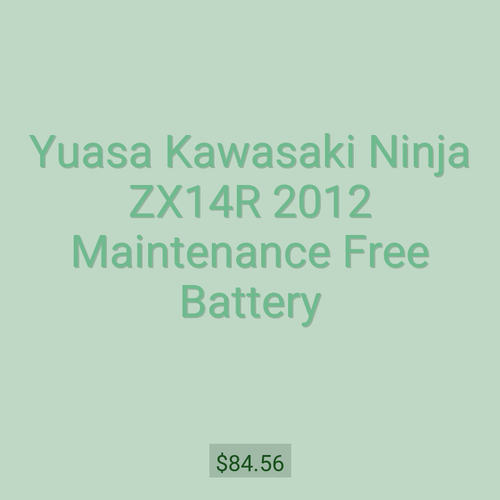 Yuasa Kawasaki Ninja ZX14R 2012 Maintenance Free Battery