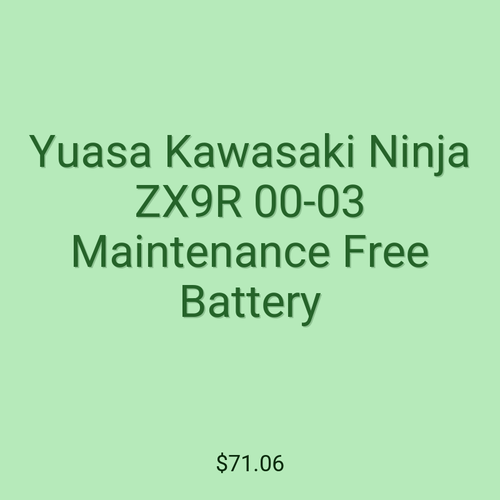 Yuasa Kawasaki Ninja ZX9R 00-03 Maintenance Free Battery