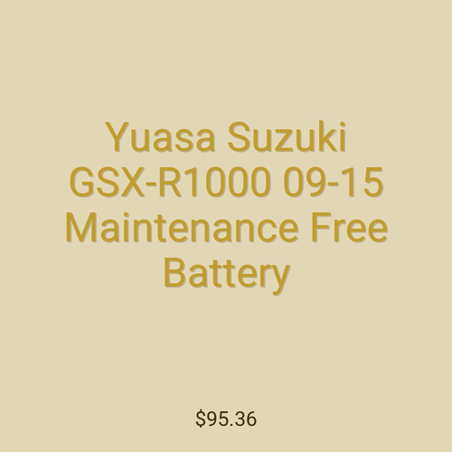 Yuasa Suzuki GSX-R1000 09-15 Maintenance Free Battery