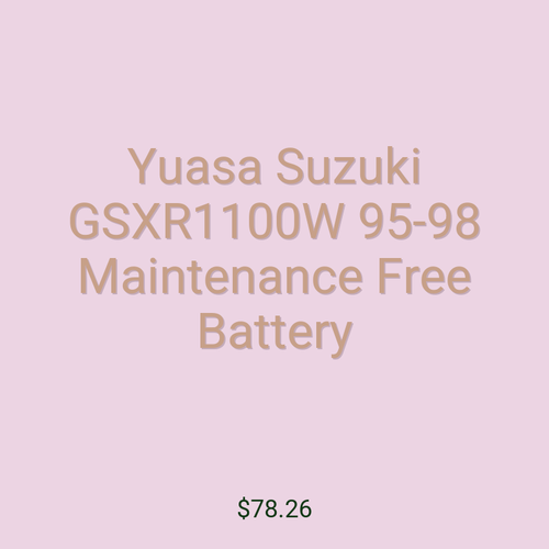 Yuasa Suzuki GSXR1100W 95-98 Maintenance Free Battery