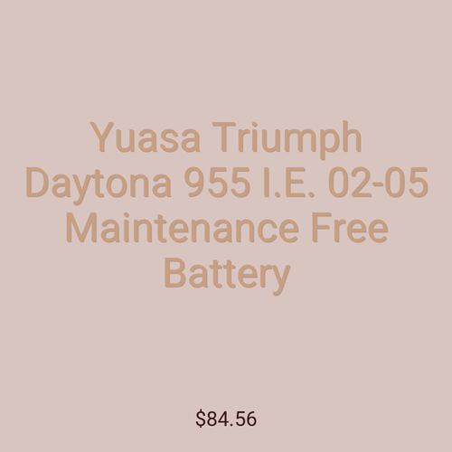 Yuasa Triumph Daytona 955 I.E. 02-05 Maintenance Free Battery