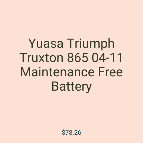 Yuasa Triumph Truxton 865 04-11 Maintenance Free Battery
