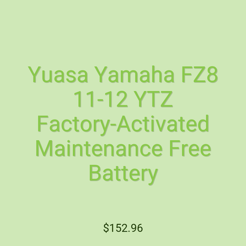 Yuasa Yamaha FZ8 11-12 YTZ Factory-Activated Maintenance Free Battery