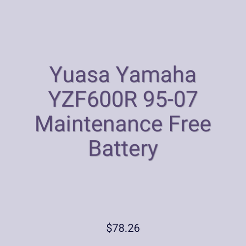 Yuasa Yamaha YZF600R 95-07 Maintenance Free Battery