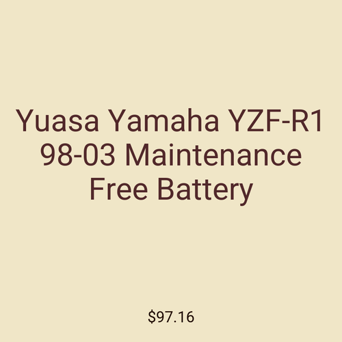 Yuasa Yamaha YZF-R1 98-03 Maintenance Free Battery