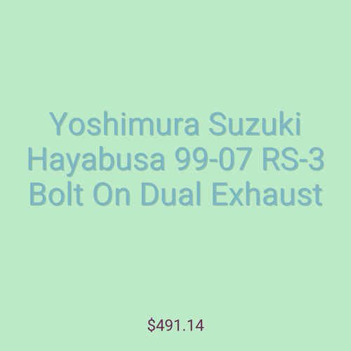 Yoshimura Suzuki Hayabusa 99-07 RS-3 Bolt On Dual Exhaust
