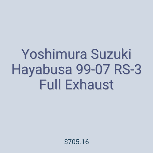 Yoshimura Suzuki Hayabusa 99-07 RS-3 Full Exhaust