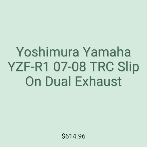 Yoshimura Yamaha YZF-R1 07-08 TRC Slip On Dual Exhaust