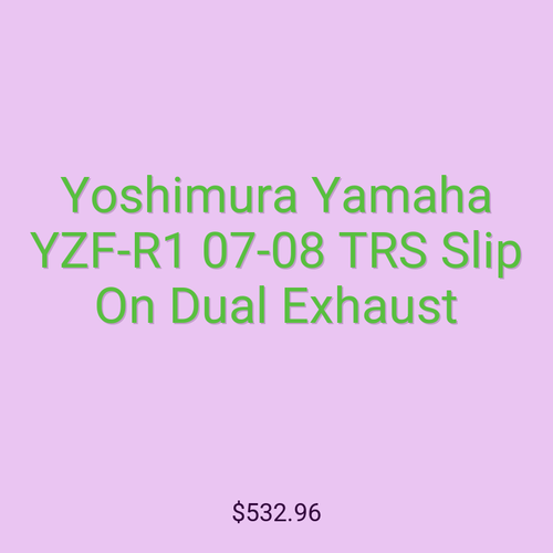 Yoshimura Yamaha YZF-R1 07-08 TRS Slip On Dual Exhaust