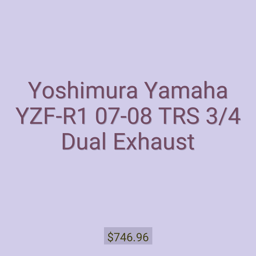 Yoshimura Yamaha YZF-R1 07-08 TRS 3/4 Dual Exhaust
